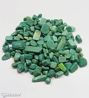 Pierres roulées Turkenite turquoise (Magnésite coloré) / sac de 1 kg