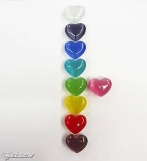 Herz Glas-Katzenauge ca. 30 mm / diverse Farben